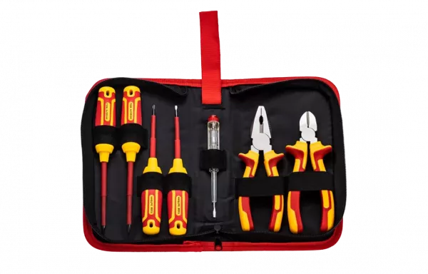 12-4691-3 Набор диэлектрического инструмента RI-01, тканевый пенал, 7 предметов, до 1000В