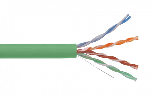 LC1-C5E04-122 ITK Кабель связи витая пара U/UTP, кат.5E 4x2х24AWG solid, LSZH нг(А)-HFLTx, 305м, зеленый