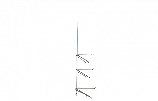 ZANDZ ZZ-201-010-3 Молниеприёмник-мачта вертикальный 10 м с комплектом из 3х креплений к стене (нерж. сталь)