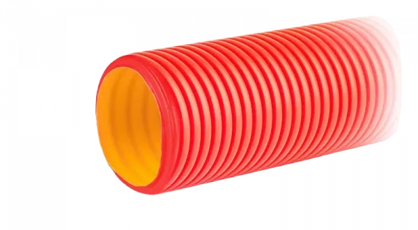 160920-6K ДКС Двустенная труба ПНД жесткая для кабельной канализации д.200мм, SN6, 900Н, 6м, цвет красный