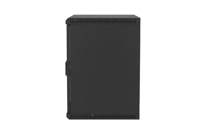 Шкаф телекоммуникационный настенный разборный черный 19”,12U(600x550), ШТ-НСр-12U-600-550-П-Ч дверь перфорированная ССД