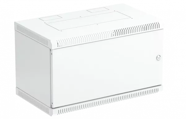 Шкаф телекоммуникационный настенный разборный 19”,6U(600x450), ШТ-НСр-6U-600-450-М дверь металл ССД