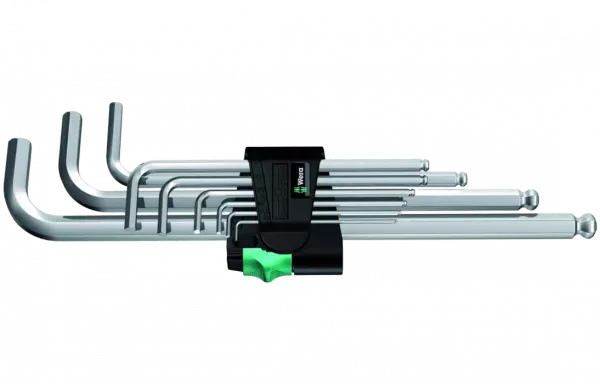WE-022087	950/9 PKL Hex-Plus 1 Набор Г-образных ключей, хром, с шаром, 9 пр., 1.5/2/2.5/3/4/5/6/8/10 мм