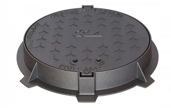 Люк чугунный с замком ВЧШГ тип ТМ "Д400" Г 2-60 (ОУЭ-600)