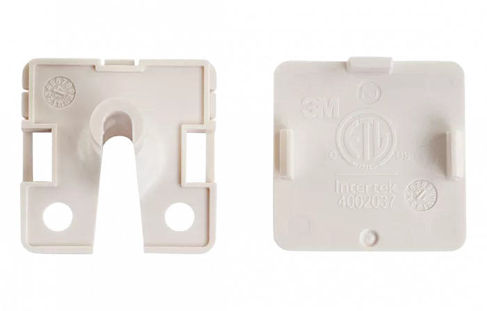 7100086526/80611498074 CLR-POE-60 Заглушка места выхода кабеля из стены 20х20 мм, цвет белый (60 шт. в упаковке)