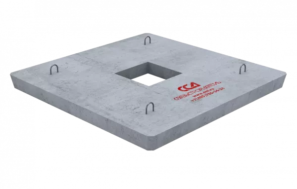 Плита ПАКС 1,6х1,6 анкерная колодца связи (В15)