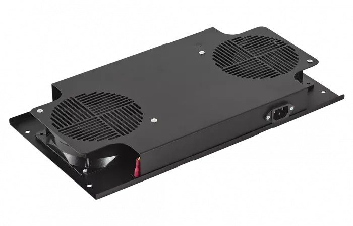 Вентиляторный модуль потолочный , 2 вентилятора с термореле ВМ-2-Т-Ч черный ССД