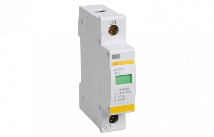 MOP20-1-D Огр-ль имп. перенапр. ОПС1-D 1Р In=5kA Un=230B Im=10kA ИЭК