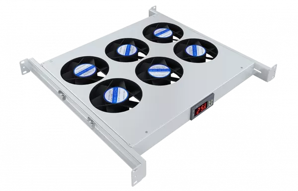 Вентиляторный модуль , 6 вентиляторов с цифровым термореле  ВМ-6-19"-Т-2 ССД