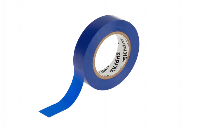 KR-09-2605 Изолента ПВХ KRANZ 15 мм х 20 м, синяя, упаковка 10 роликов