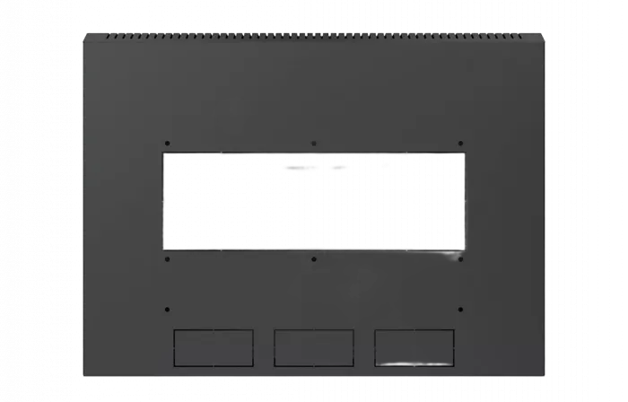 Шкаф телекоммуникационный настенный разборный черный 19”,18U(600x650), ШТ-НСр-18U-600-650-С-Ч дверь стекло ССД