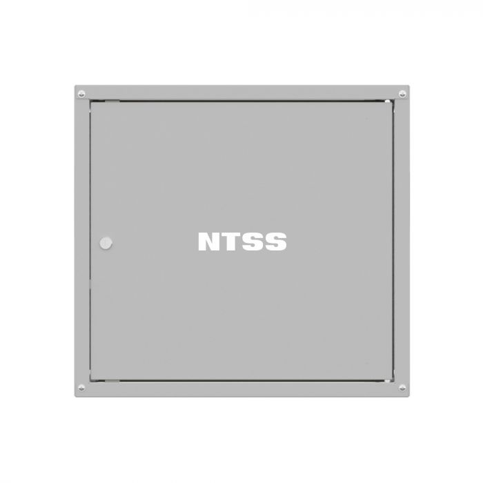 Шкаф настенный телекоммуникационный NTSS LIME 15U 550х450х770мм, 2 профиля 19, дверь сплошная металл, боковые стенки несъемные, разобранный, серый RAL 7035