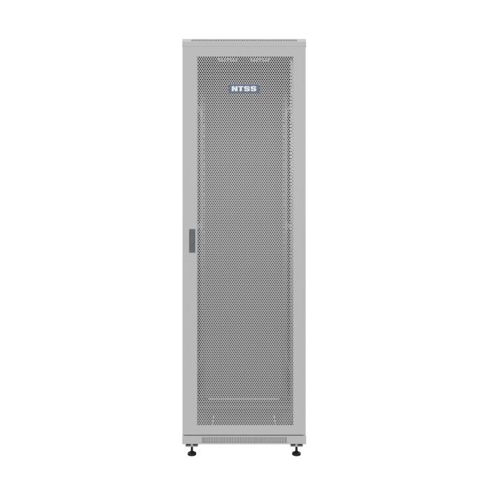 Шкаф напольный универсальный серверный NTSS R 18U 600х800мм, 4 профиля 19, двери перфорированная и сплошная металл, боковые стенки съемные, регулируемые опоры, разобранный, серый RAL 7035