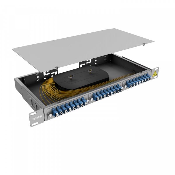 Кросс 19" NTSS PREMIUM, предсобранный 1U, 2 порта LC/UPC duplex, 9/125 мкм