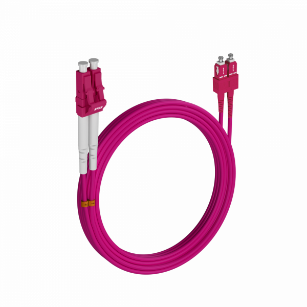 Шнур оптический NTSS dpc LC/UPC-SC/UPC 50/125 OM4 3.0мм 25м LSZH (патч-корд)