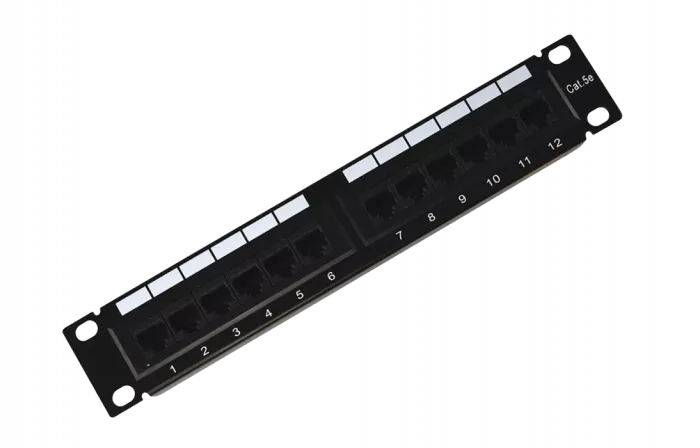 04-0025 REXANT Патч-панель 10", 1U, 12 портов UTP, RJ-45, CAT5e