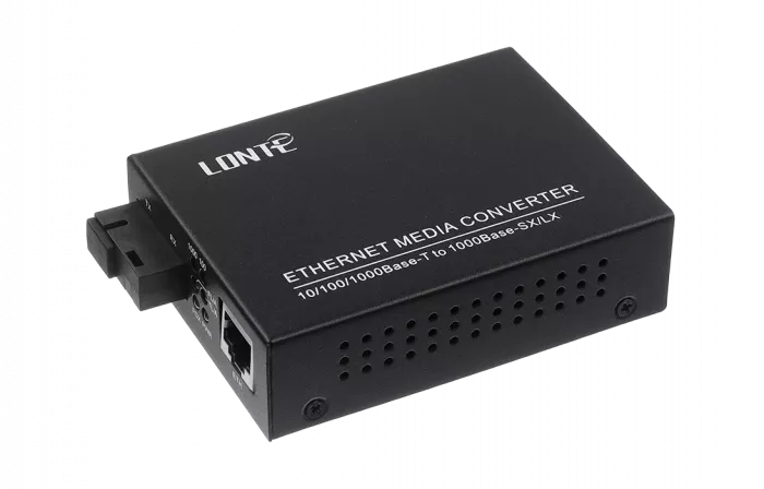 Медиаконвертер 10/100/1000M, Tx1550/Rx1310 20km, RJ45 SC