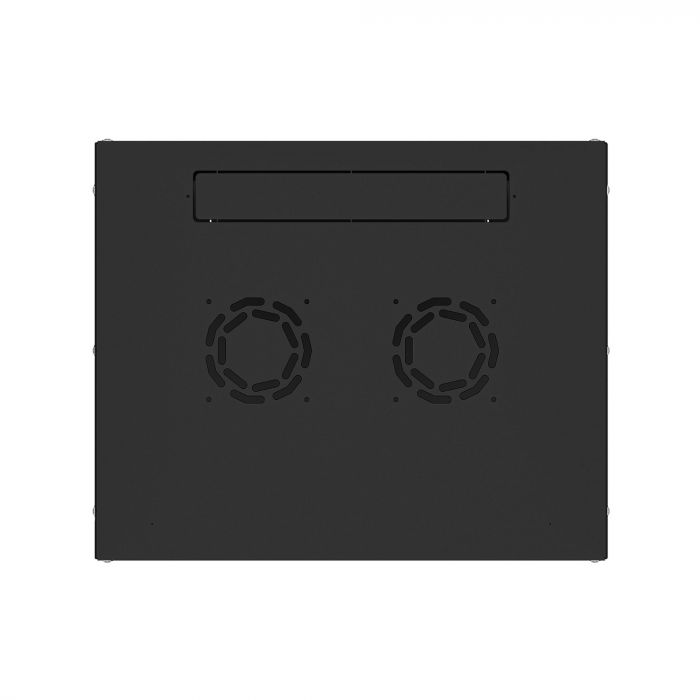 Шкаф настенный телекоммуникационный NTSS LIME 6U 550х350х370мм, 2 профиля 19, дверь сплошная металл, боковые стенки несъемные, разобранный, черный RAL 9005