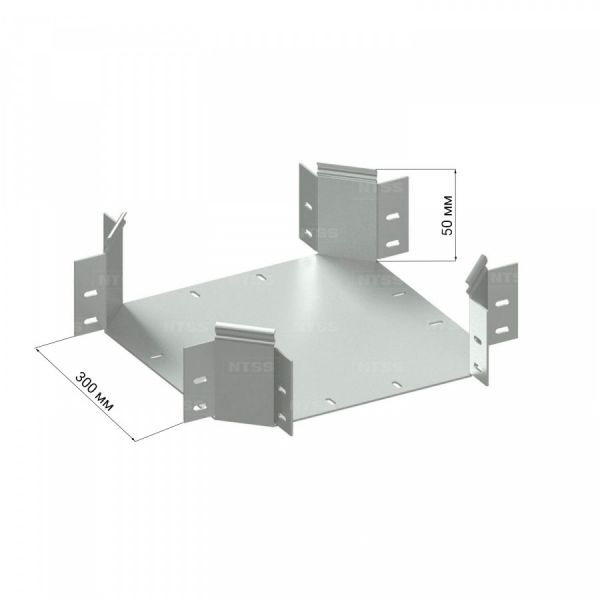 Х-образный угол NTSS 50х300, толщина 0,7 (с крышкой)