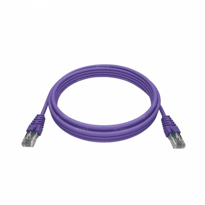 Патч-корд NTSS PREMIUM 2xRJ45/8P8C, T568B UTP 28 AWG CAT6 LSZH 1 метр, лиловый