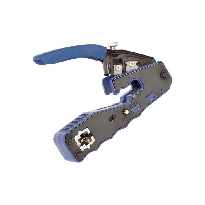 Кримпер NTSS для сквозных коннекторов RJ45, зачистка, обрезка кабеля