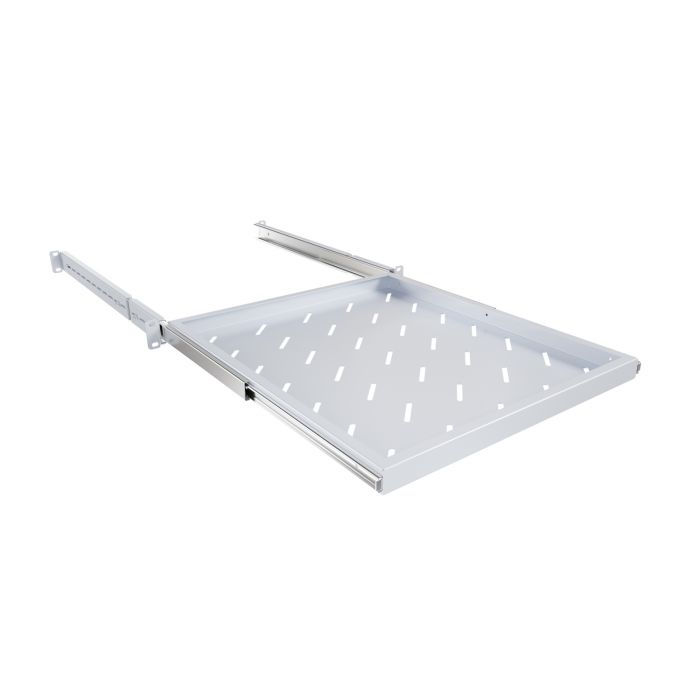 Полка выдвижная NTSS глубина 500мм, крепление 19 1U, для шкафов глубиной 800мм, серый RAL 7035
