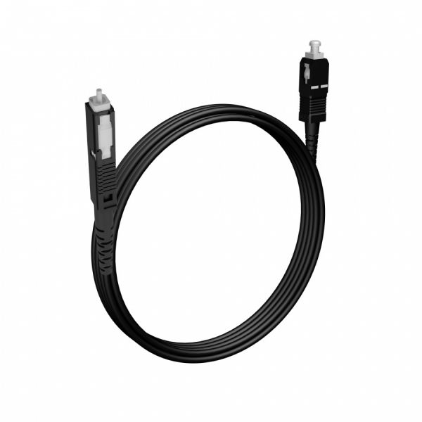 Шнур оптический NTSS spc MU/UPC-SC/UPC 9/125 2.0мм 3м черный LSZH (патч-корд)