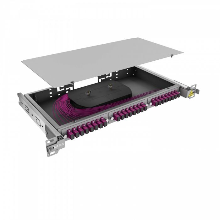 Кросс 19" NTSS PREMIUM выдвижной, предсобранный 1U, 8 портов SC/UPC, 50/125 мкм OM4