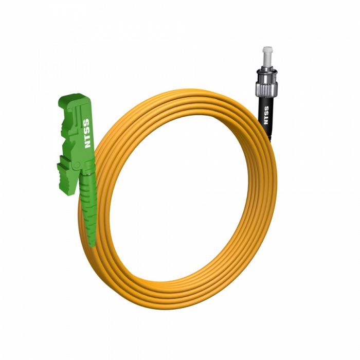 Шнур оптический NTSS spc E2000/APC-ST/UPC 9/125 3.0мм 20м LSZH (патч-корд)