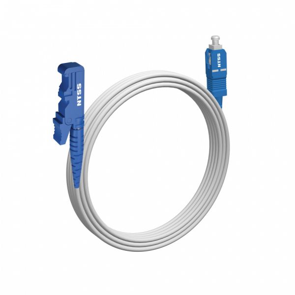 Шнур оптический NTSS spc E2000/UPC-SC/UPC 9/125 G.657A1 3.0мм 10м LSZH (патч-корд)