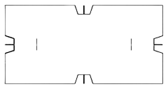 Крышка экранированная универсальная для разветвительных лотков (КЭУ)