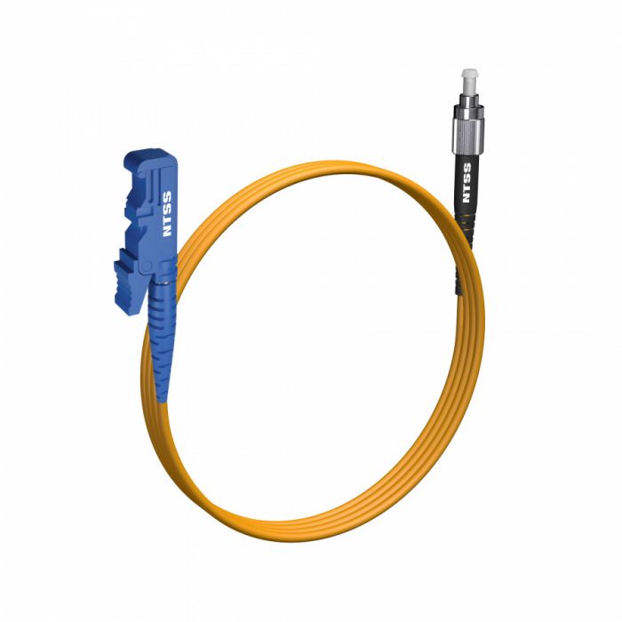 Шнур оптический NTSS spc E2000/UPC-FC/UPC 9/125 3.0мм 1м LSZH (патч-корд)