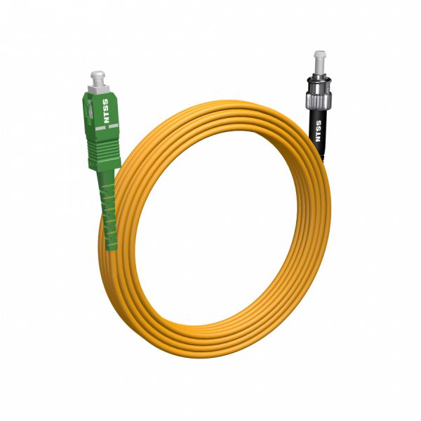 Шнур оптический NTSS PREMIUM spc SC/APC-ST/UPC 9/125 3.0мм 15м LSZH (патч-корд)
