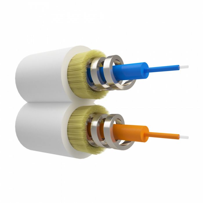 Армированный шнур оптический NTSS dpc LC/UPC-LC/UPC 50/125 3.0мм 10м LSZH (патч-корд)