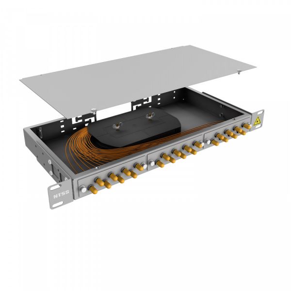 Кросс 19" NTSS PREMIUM, предсобранный 1U, 4 порта ST/UPC, 50/125 мкм