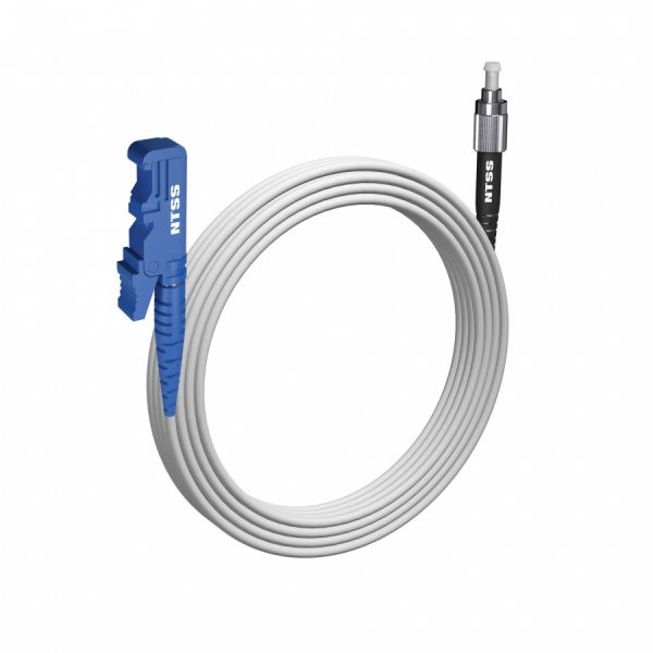 Шнур оптический NTSS spc E2000/UPC-FC/UPC 9/125 G.657A1 3.0мм 20м LSZH (патч-корд)