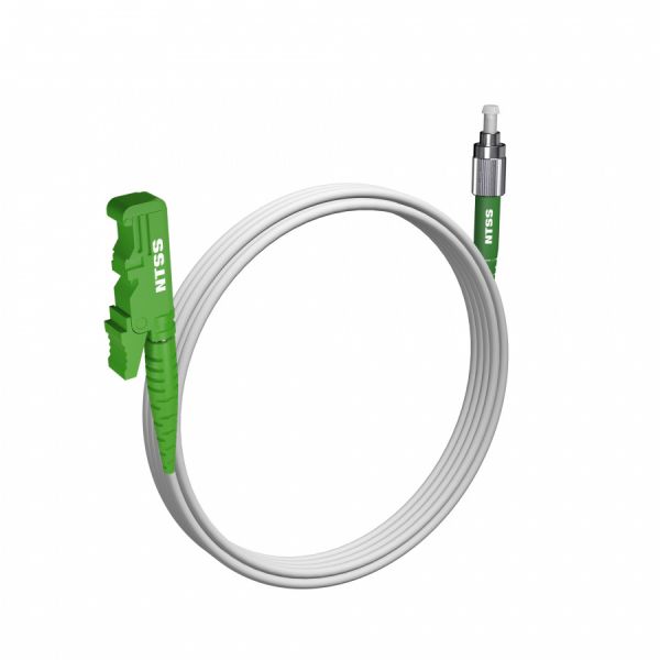 Шнур оптический NTSS spc E2000/APC-FC/APC 9/125 G.657A1 3.0мм 4м LSZH (патч-корд)
