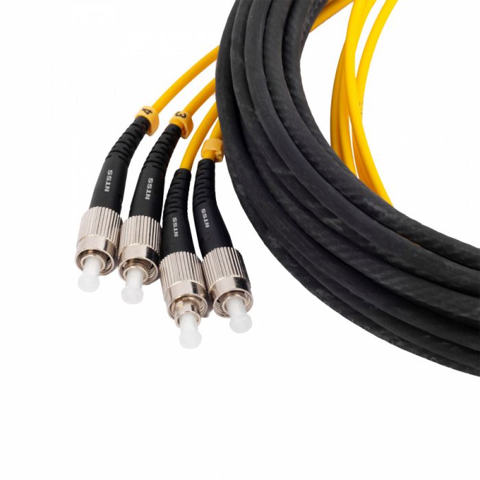 Сборка кабельная бронированная NTSS 4ов, FC/UPC-FC/UPC 9/125мкм, длина 70м, вывод 0.4м, буфер 3мм в бухте