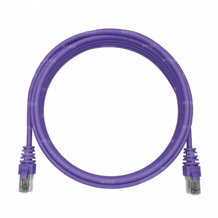 Патч-корд NTSS PREMIUM 2xRJ45/8P8C, T568B UTP 28 AWG CAT6 LSZH 1 метр, лиловый
