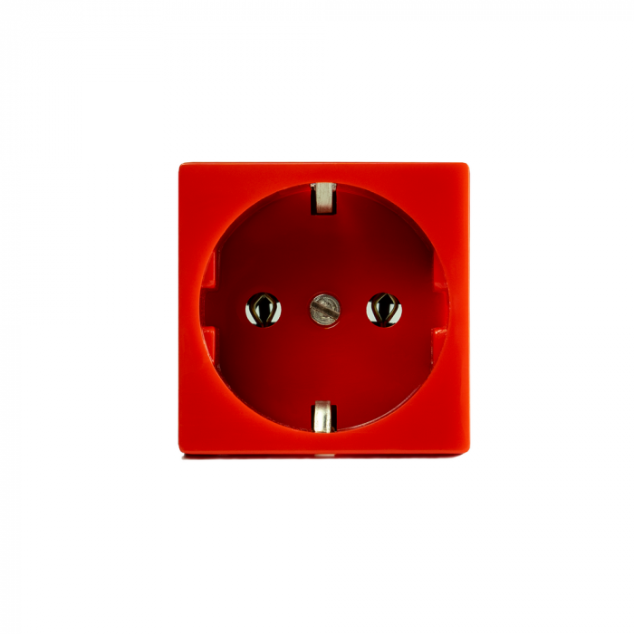 Розетка электрическая NTSS 2К+З (красный)