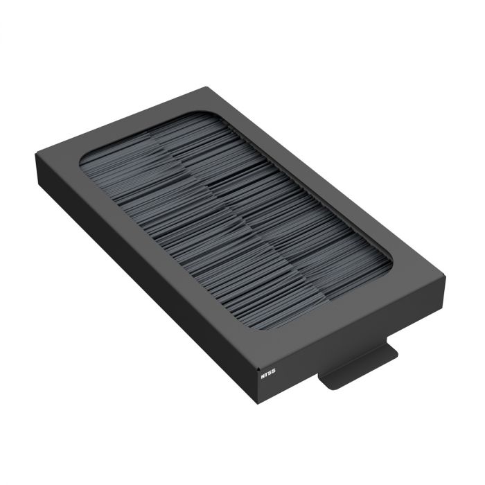 Щеточный ввод NTSS для вертикальных 19'' профилей, 60х120 мм, для шкафов ПРОЦОД шириной 750-800 мм, черный RAL 9005