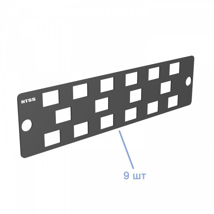 Кросс NTSS оптический 19'' укомплектованный 4U, 144 порта SC/UPC, 50/125 мкм (планки, сплайс-кассета 5шт, пигтейлы, КДЗС, адаптеры) черный RAL 9005