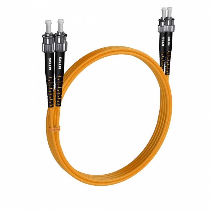 Шнур оптический NTSS PREMIUM dpc ST/UPC-ST/UPC 9/125 2.0мм 2м LSZH (патч-корд)