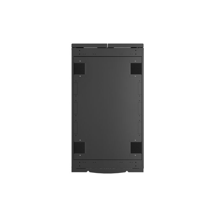 Шкаф напольный серверный NTSS CoDS 48U 750х1070мм, 4 секции по 11U, двойные боковые стенки, панель потолка и пола с щеточными вводами, двери перфорированная и перфорированная двухстворчатая, регулируемые опоры, ролики, черный RAL 9005