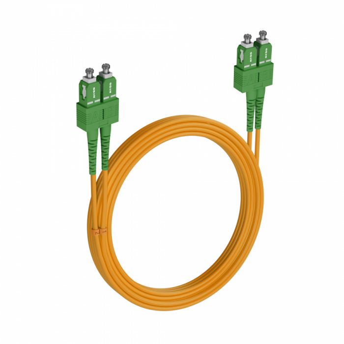 Армированный шнур оптический NTSS PREMIUM dpc SC/APC-SC/APC 9/125 3.0мм 20м LSZH (патч-корд)