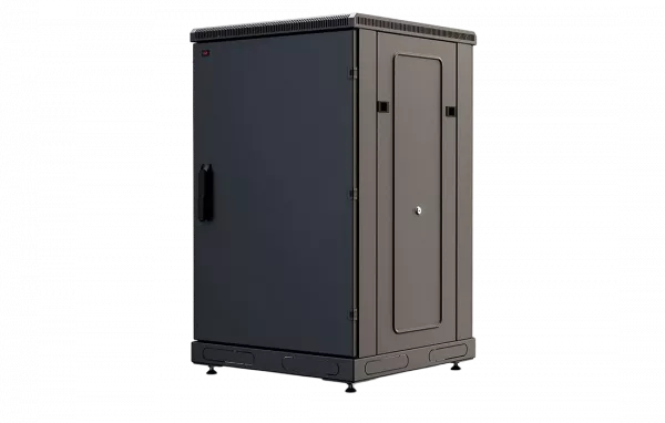 Шкаф телекоммуникационный напольный 19",18U(800x800), ШТ-НП-М-18U-800-800-М-Ч, передняя дверь металл, черный ССД
