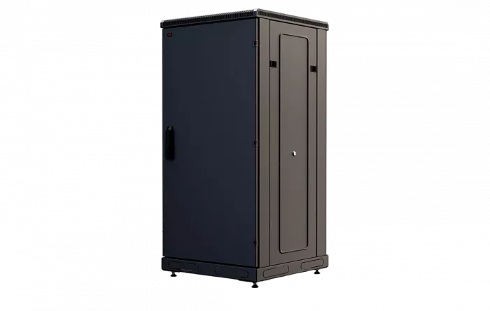Шкаф телекоммуникационный напольный 19", 24U(800x1000), ШТ-НП-М-24U-800-1000-М-Ч, передняя дверь металл, черный ССД