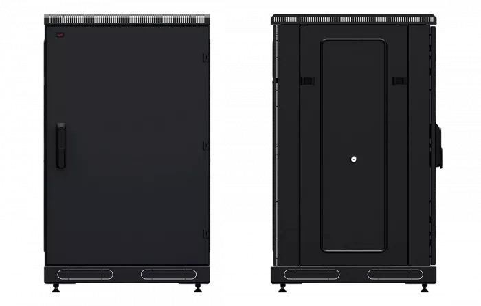 Шкаф телекоммуникационный напольный 19",18U(800x1000), ШТ-НП-М-18U-800-1000-М-Ч, передняя дверь металл, черный ССД