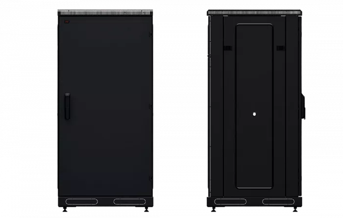 Шкаф телекоммуникационный напольный 19", 24U(800x1000), ШТ-НП-М-24U-800-1000-М-Ч, передняя дверь металл, черный ССД