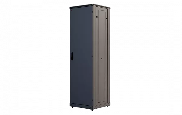 Шкаф телекоммуникационный напольный 19", 42U(800x800), ШТ-НП-М-42U-800-800-М-Ч, передняя дверь металл, черный ССД